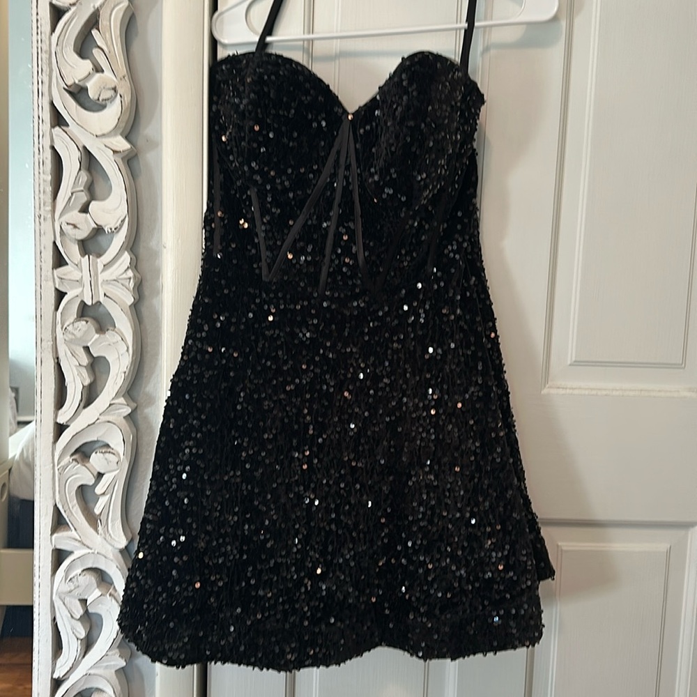 Black sequin Homecoming dress